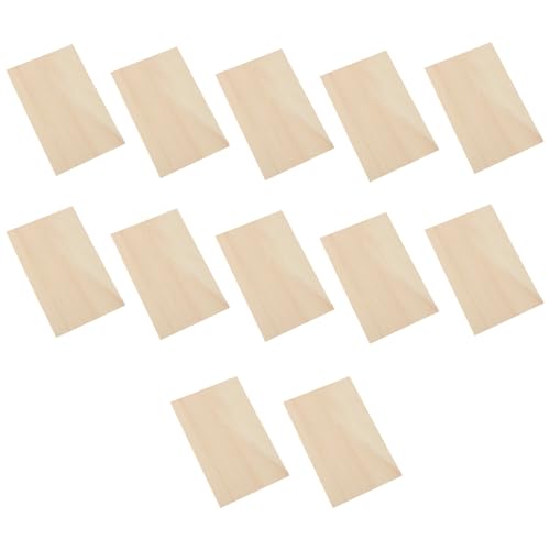 12 Basswood Sheets | Dünnes Rechteck unvollendete Holzbretter für Handwerk | Holzbliebene für Modellherstellung, Holzbearbeitung, Pyrographie, Malerei, Laserschneidung, Schulprojekte und -Deko von Generic