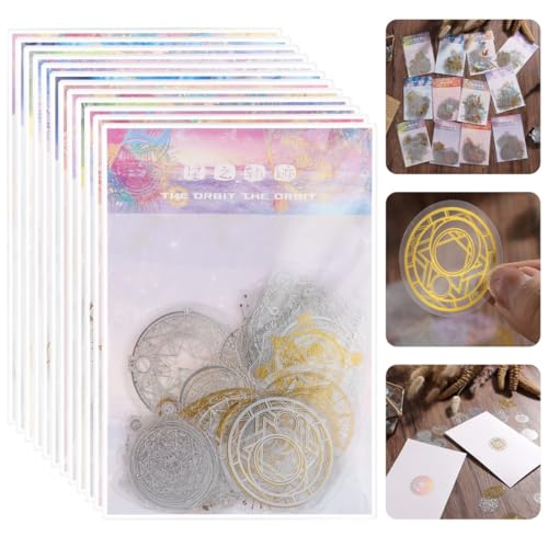 12 Beutel Haustier Selbstklebend Aufkleber Set, 360 Stück Holografische Glitzer Aufkleber Dekorative Transparente Abziehbilder, Adhesive Golden Glitter Sticker für Buchstaben Karte Fotoalbum 12 Beutel Haustier Selbstklebend Aufkleber Set, 360 Stück Holografische Glitzer Aufkleber Dekorative Transparente Abziehbilder, Adhesive Golden Glitter Sticker für Buchstaben Karte Fotoalbum von Generic