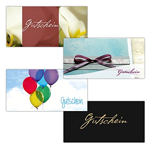12 Gutscheine Gutscheinkarten Geschenkgutscheine – edel neutral 4 Motive im Mix 12 Gutscheine Gutscheinkarten Geschenkgutscheine – edel neutral 4 Motive im Mix von Generic