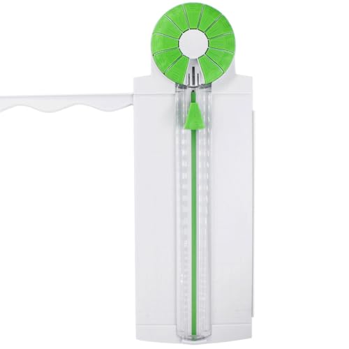 12 Muster Nutmaschine, Papierschneidemaschine 12 in 1 - Manuelle 360° Rotationsmaschine | Schiebe-Handwerksschneider mit austauschbarem Schneidkopf für Bastelpapier, Pappe, Pappe von Generic