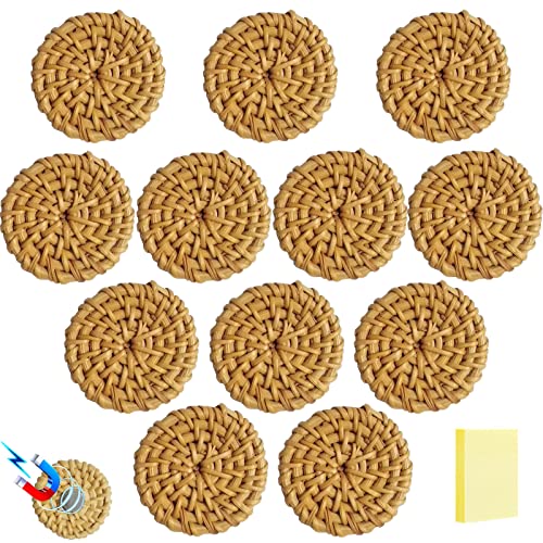 12 Stück Boho-Kühlschrankmagnete, Rattan-Kühlschrankmagnete, starke magnetische dekorative Magnete, Schrankmagnet, Geschirrspülermagnet + 100 Blatt/Block selbstklebende Notizblöcke (natürliche Farbe) 12 Stück Boho-Kühlschrankmagnete, Rattan-Kühlschrankmagnete, starke magnetische dekorative Magnete, Schrankmagnet, Geschirrspülermagnet + 100 Blatt/Block selbstklebende Notizblöcke (natürliche Farbe) von Generic