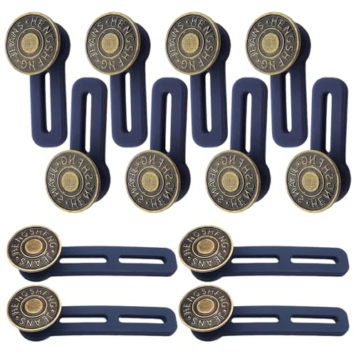 12 Stück Knopfverlängerung für Hosen, Knopf Taille Extender, Hosen Taille Extender Einstellbar, Verlängerte Jeans Bund Button Extender Set, Elastische Kragenverlängerung für Jeans Röcke Hosen 12 Stück Knopfverlängerung für Hosen, Knopf Taille Extender, Hosen Taille Extender Einstellbar, Verlängerte Jeans Bund Button Extender Set, Elastische Kragenverlängerung für Jeans Röcke Hosen von Generic