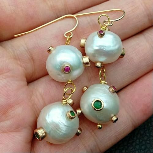 12 mm weiße Keshi-Zuchtperle, vergoldet, Zirkonia-Pavé 12 mm weiße Keshi-Zuchtperle, vergoldet, Zirkonia-Pavé von Generic