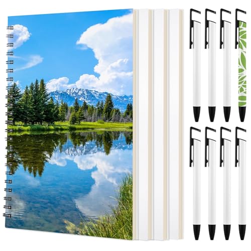 12-teiliges Sublimations-Tagebuch-Set mit 4 leeren A5-Notizbüchern und 8 Metall-Sublimationsstiften von Generic