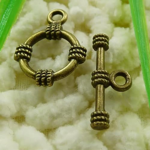120 Sets Bronze Überzogene Knebelverschlüsse 20X8MM 19X15MM S1489 DIY Schmuck Machen von Generic