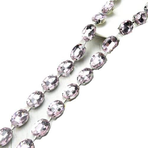 13 mm, 1-reihige Strass-Stücke auf Material, goldene Verzierungen und Verzierungen, Kristallkette für Brautkleidung, Pnnrk, 13 mm, 100 cm (1 Meter) von Generic