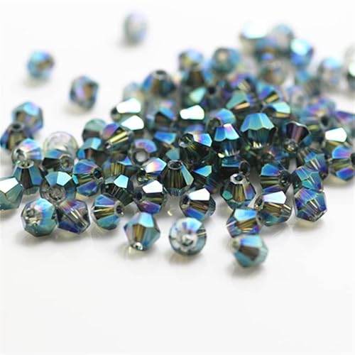 1300 Stück 3 mm Doppelkegel-Kristallperlen, bunte Glasperlen für Schmuck, Perlenbedarf, handgefertigtes Handwerk, DIY-Perlenprojekte, Armbänder, Halsketten, Ohrringe, Schmuck (durchsichtig) von Generic