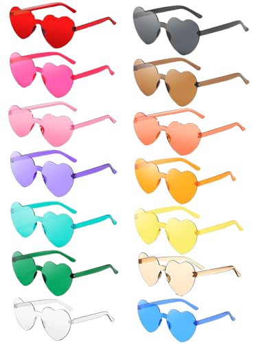 14 Stück Herz Sonnenbrille, Farbe Party Brille, Hippie Brille, Candy Color Sonnenbrille, Herz Sonnenbrille Lustige Partybrillen für Fasching Foto Requisiten Geburtstagsfeier für Kinder und Erwachsene 14 Stück Herz Sonnenbrille, Farbe Party Brille, Hippie Brille, Candy Color Sonnenbrille, Herz Sonnenbrille Lustige Partybrillen für Fasching Foto Requisiten Geburtstagsfeier für Kinder und Erwachsene von Generic