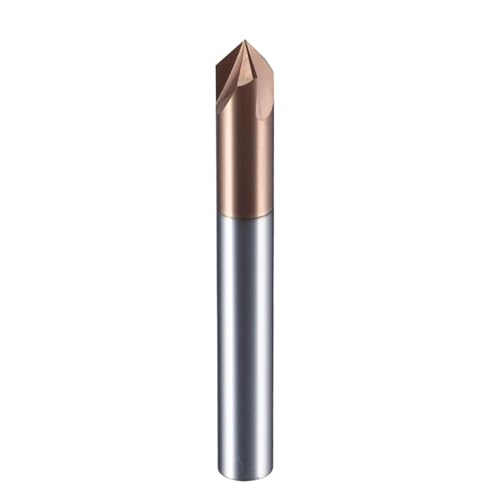14 mm CNC-Fräser-V-Bit, 3-schneidige V-Nut-Fräser, Fasenfräser aus Vollhartmetall, 60˚ 120˚ Schaftfräser, Länge 100 mm(14 * 60°*D14*100L) von Generic