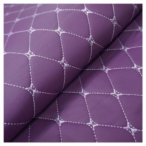 140 Cm Breit Kunstleder Polsterstoff Kaschiert Meterware MöBelstoff FüR SäMtliche Polsterarbeiten,Autos,Boote,Dekorationen 1m Meterware Verkauft(Purple,1.4X7m) von Generic