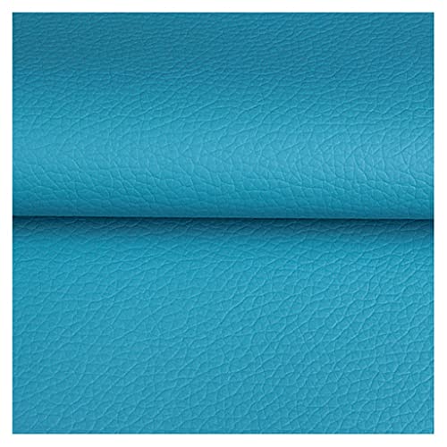 140 cm Breit Kunstleder Polsterstoff Kaschiert Meterware MöBelstoff FüR SäMtliche Polsterarbeiten,Autos,Boote,Dekorationen 1m Meterware Verkauft(Lake Blue,1.4X10m) von Generic