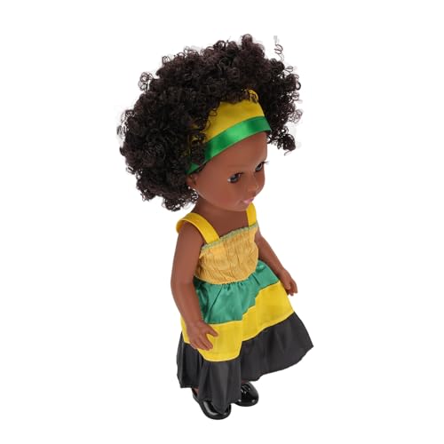 14inch Schwarze Puppe Afrikanische Babypuppe Innovative Veränderliche Kleidung Beruhigend Spielzeug für Kinder 14inch Schwarze Puppe Afrikanische Babypuppe Innovative Veränderliche Kleidung Beruhigend Spielzeug für Kinder von Generic