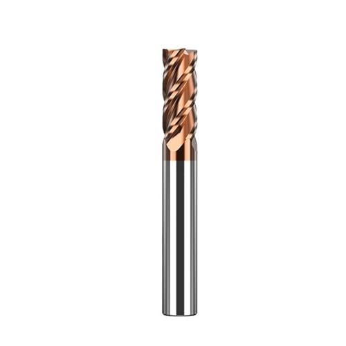 14mm Fräser Schaftfräser Hartmetall, 4 Schneiden, 1 Stück TiSiN-Beschichtung, CNC-Hartmetallfräser, 55° HRC Schneiden Schaftfräser Set Bohrer(14 * 45 * 100L*14D) von Generic