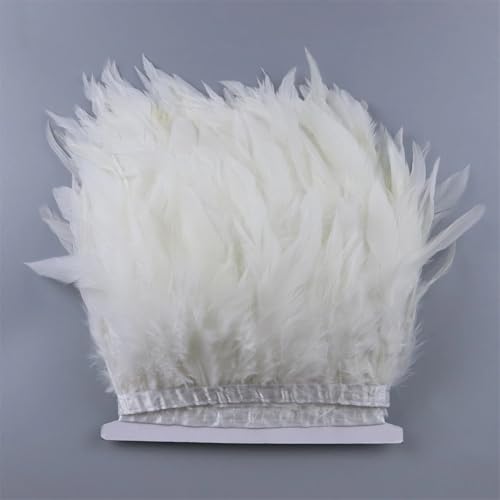 15–20 cm Hahn-/Hühnerfeder-Bordüre, Dekorationszubehör für Hochzeit, Handwerk, Dekoration, Handarbeiten, Weiß, 1 Meter 15–20 cm Hahn-/Hühnerfeder-Bordüre, Dekorationszubehör für Hochzeit, Handwerk, Dekoration, Handarbeiten, Weiß, 1 Meter von Generic