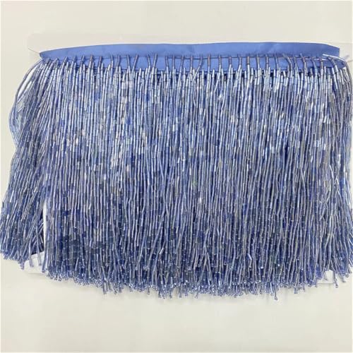 15 cm breite Fransenquaste Quasten Trim Spitze für DIY Zubehör Heimtextilien Tanzband Hellblau 2 Meter von Generic