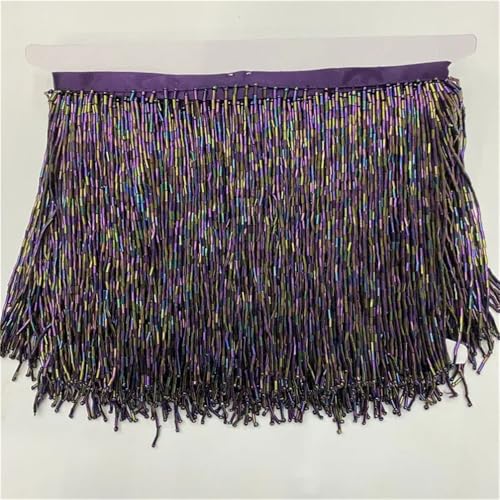 15 cm breite Fransenquaste Quasten Trim Spitze für DIY Zubehör Heimtextilien Tanzband lila 4,5 m 15 cm breite Fransenquaste Quasten Trim Spitze für DIY Zubehör Heimtextilien Tanzband lila 4,5 m von Generic