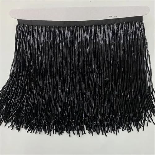 15 cm breite Fransenquaste Quasten Trim Spitze für DIY Zubehör Heimtextilien Tanzband schwarz 4,5 m 15 cm breite Fransenquaste Quasten Trim Spitze für DIY Zubehör Heimtextilien Tanzband schwarz 4,5 m von Generic