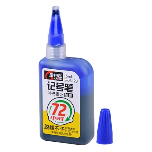 15 ml Permanentmarker Nachfülltinte - Farbstoff auf Flüssigkeitsbasis, durchlaufdes Düse | Super langlebige Tinte für Deep Hole Pen Nachfüllungen, wetterfeste Markierung für -Projekte und Holzbear 15 ml Permanentmarker Nachfülltinte - Farbstoff auf Flüssigkeitsbasis, durchlaufdes Düse | Super langlebige Tinte für Deep Hole Pen Nachfüllungen, wetterfeste Markierung für -Projekte und Holzbear von Generic