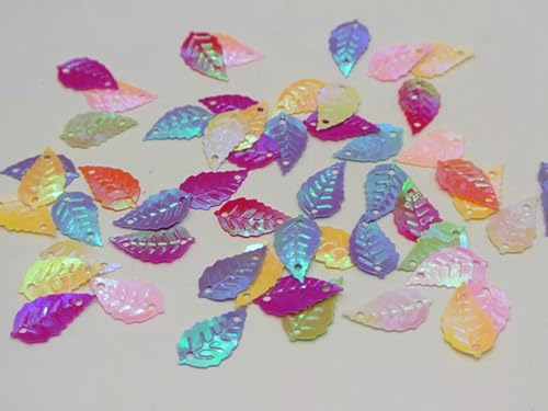 1500 Blätter in gemischten Farben, lose Pailletten, 16 x 9 mm, 2 Löcher zum Aufnähen, für Hochzeiten von Generic