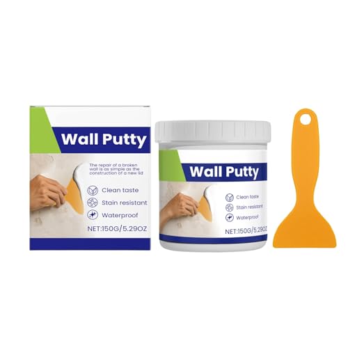 150g Spachtelmasse Weiß Innen mit Schaber, Wandreparatur Creme, Wandausbesserungs Paste, Trockenbauflicken Reparaturset, Wandlochfüller, Schnell für die Reparatur von Rissen 150g Spachtelmasse Weiß Innen mit Schaber, Wandreparatur Creme, Wandausbesserungs Paste, Trockenbauflicken Reparaturset, Wandlochfüller, Schnell für die Reparatur von Rissen von Generic