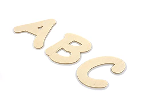 15cm Holzbuchstaben natur | verschiedene Größen | zum Bemalen und zum Basteln | 6 verschiedene Schriftarten und viel Zubehör | Schriftart 1 | inkl. Klebepunkte | #FLoPHi (15cm) von Generic