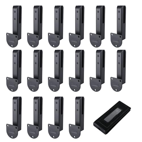 16 StüCk Schwarze Robuste Glasklemmen Zur Seitlichen Montage Edelstahl 304 Klemmen FüR Haus Garten Balkone TreppengeläNderpfosten FüR Glasdicken Von 8–13 Mm von Generic