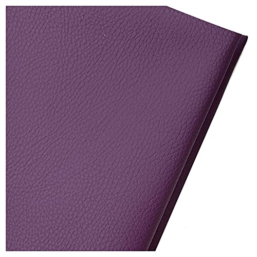 160cm Breiter Kunstleder-Polsterstoff Meterware Litchi Texture Wasserdichtes Vinyl-Kunstleder Für Autositze, Sofastuhlmöbel, Basteln Kunstleder-Stoff(Purple,1.6X4m) von Generic