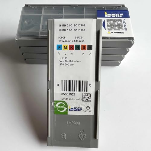 16IRM3.00ISO IC908/Original Hartmetall-Blatt, 10 Stück 16IRM3.00ISO IC908/Original Hartmetall-Blatt, 10 Stück von Generic