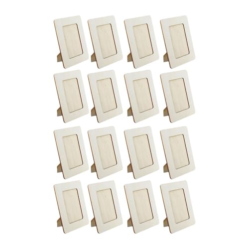 16Pcs Holz Bilderrahmen für Handwerk Kunst DIY Holz Handwerk für Dekor 16Pcs Holz Bilderrahmen für Handwerk Kunst DIY Holz Handwerk für Dekor von Generic
