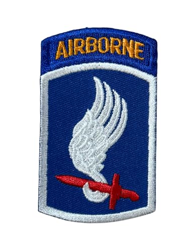 173rd Airborne Brigade Military Patch, 7,6 cm bestickte Bügelapplikation, blau und weiß von Generic