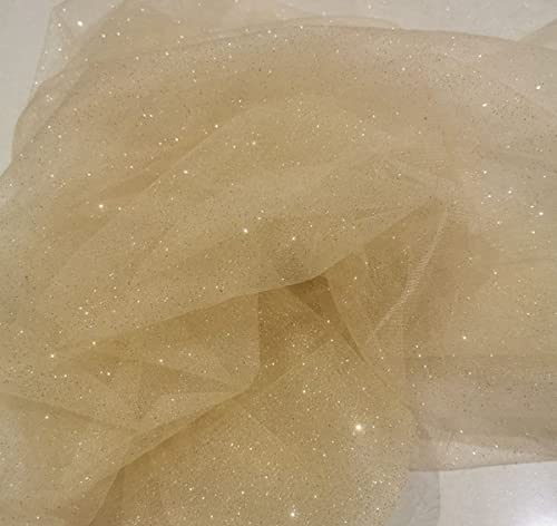 1m*150 cm Sparkly Stoff Fabrics Pailletten Stoffe Tüll Spitze Stoff Netzstoff von The Fabrics Hochzeitszubehör Sparkly Stoff für DIY handgemachte Kleidung Hochzeit Kleid Home Decor von Generic