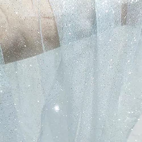 1m*150 cm Sparkly Stoff Fabrics Pailletten Stoffe Tüll Spitze Stoff Netzstoff von The Fabrics Hochzeitszubehör Sparkly Stoff für DIY handgemachte Kleidung Hochzeit Kleid Home Decor von Generic
