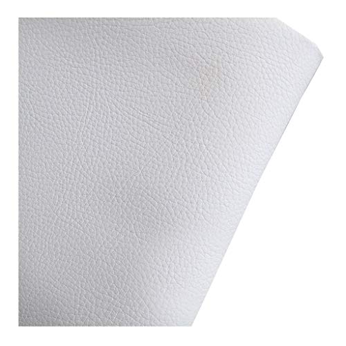 1m Kunstleder Meterware | weiches Premium Lederimitat für Stuhl Bank Sessel Sofa Sitzbezug Bezugstoff in Rindsleder Optik 140cm breit Polsterstoff Polsterbezug Möbelstoff(White,1.4x9m) von Generic