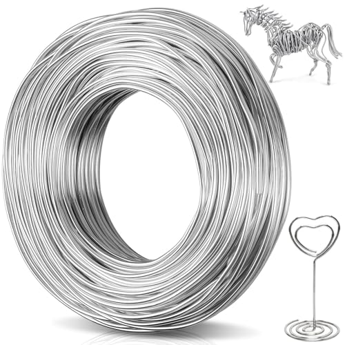 1mm biegbare Aluminiumdrähte 40M Metalldraht dünne Armaturdrähte für Bildhauerei Modellbau Blumengestaltung Puppen DIY Schmuckherstellung Drahtweben und Wickeln(2mm x 20m) von Generic