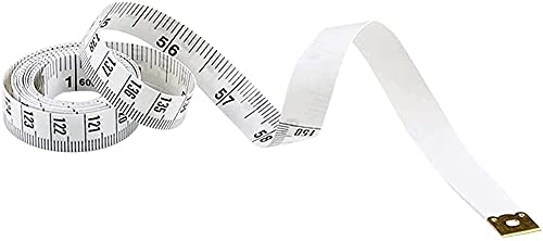 1pc weiches Maßband 60 Zoll / 150cm doppelseitiges Taschenmaßband Schneidermaßband zum Nähen von Bastelstoff Taillen-Körper-Messung Deft verarbeitet von Generic