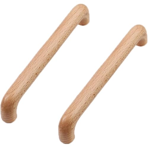 2 Schrankgriffe Aus Holz, Massivholz Schubladengriffe Und Schrankknäufe, Natürliche Holzmöbelbeschläge Für Küchenschrank, Schuhschrank Und Kommoden, Wohnaccessoires von Generic