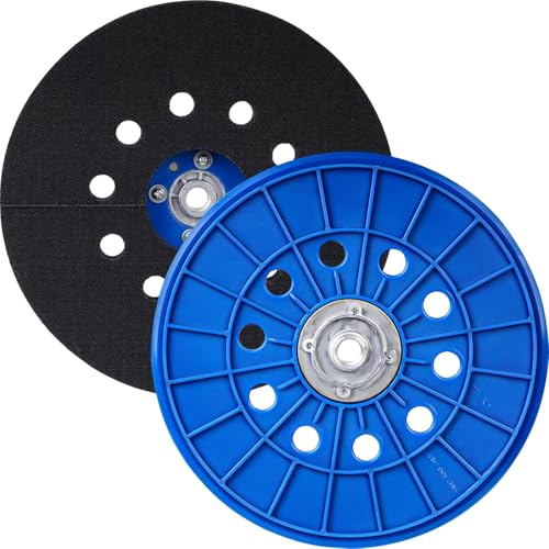 2 Stück 22,9 cm Trockenbauschleifer und für Pads, professionelles Schleifwerkzeug mit 10 Staubabsauglöchern, 210 mm Stützteller mit 14 mm Gewinde von Generic