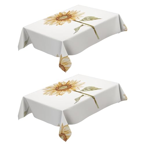 2 Stück Tischtuch Sonnenblume 140x240 cm Wasserdicht Tischdecken, Rechteckige Tischdecke Party Deko Tischdecke Abendessen Tischdekoration Pflegeleicht Waschbar 2 Stück Tischtuch Sonnenblume 140x240 cm Wasserdicht Tischdecken, Rechteckige Tischdecke Party Deko Tischdecke Abendessen Tischdekoration Pflegeleicht Waschbar von Generic