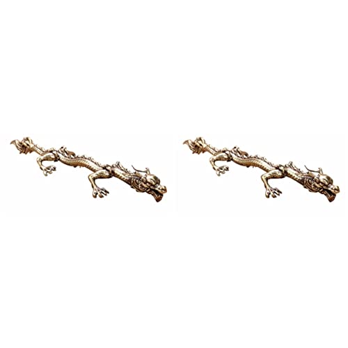 2 Stücke Einzigartige Messing Drachen Dekoration Vintage Stil Stift Elegante Desktop Schmuck 2 Stücke Einzigartige Messing Drachen Dekoration Vintage Stil Stift Elegante Desktop Schmuck von Generic