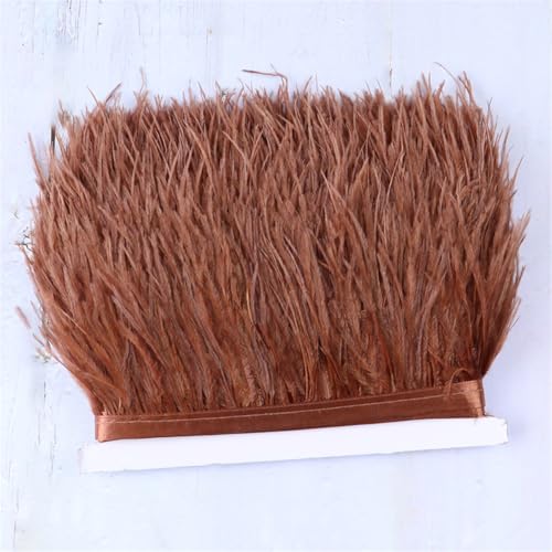 2 Yard/Pack Straußenfeder-Bordüre, Fransen weiße Straußenfederband, Spitze für Hochzeitskleidung, Dekoration, Kaffee, 8–10 cm 2 Yard/Pack Straußenfeder-Bordüre, Fransen weiße Straußenfederband, Spitze für Hochzeitskleidung, Dekoration, Kaffee, 8–10 cm von Generic