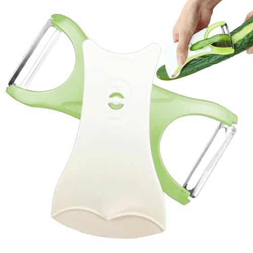 2 in 1 Sparschäler, rotierender Schäler für Obst und Gemüse, Gemüseschäler mit rotierendem Schaft, multifunktionaler 2-in-1-Schäler aus Edelstahl, sicheres Schälwerkzeug, rutschfester Griff 2 in 1 Sparschäler, rotierender Schäler für Obst und Gemüse, Gemüseschäler mit rotierendem Schaft, multifunktionaler 2-in-1-Schäler aus Edelstahl, sicheres Schälwerkzeug, rutschfester Griff von Generic