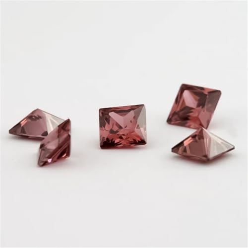 2 x 2 - 10 x 10 mm, 5 A, quadratischer Prinzessschliff, Zirkonia, lose synthetische Edelsteine für Schmuckherstellung, Rhodolit-Farbe, 9 x 9 mm, 25 Stück 2 x 2 - 10 x 10 mm, 5 A, quadratischer Prinzessschliff, Zirkonia, lose synthetische Edelsteine für Schmuckherstellung, Rhodolit-Farbe, 9 x 9 mm, 25 Stück von Generic