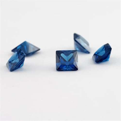 2 x 2 - 10 x 10 mm, 5 A, quadratischer Prinzessschliff, Zirkonia, lose synthetische Edelsteine für die Schmuckherstellung, Blau, 9 x 9 mm, 25 Stück 2 x 2 - 10 x 10 mm, 5 A, quadratischer Prinzessschliff, Zirkonia, lose synthetische Edelsteine für die Schmuckherstellung, Blau, 9 x 9 mm, 25 Stück von Generic