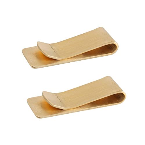 2 x Stift Clip Vintage Stifthalter aus Messing für Notizblock, Tagebuch, multifunktional, Bill Fold Clip, langlebig und praktisch, professionelle Manipulatoren 2 x Stift Clip Vintage Stifthalter aus Messing für Notizblock, Tagebuch, multifunktional, Bill Fold Clip, langlebig und praktisch, professionelle Manipulatoren von Generic