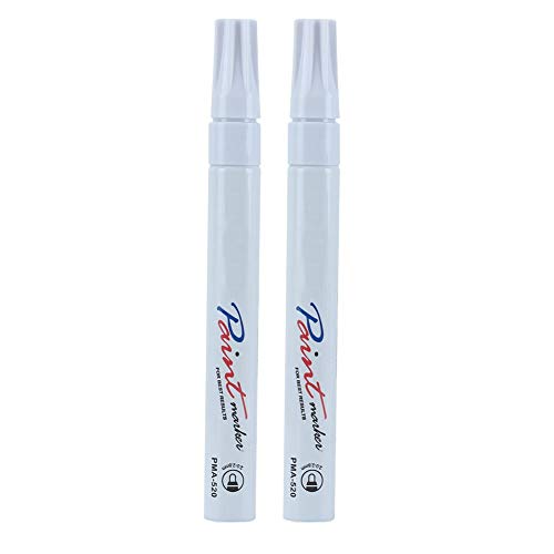 2 x Universal Wasserdicht Weiß Permanent Paint Marker MARKIERSTIFT DES AUTOÖLS Stilvoll und beliebt von Generic