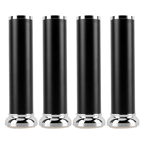 20/25/30 cm Schwarze Möbelbeine aus Aluminiumlegierung, verstellbare Tischbeine, Metallfüße, Ersatzzubehör für Sofa, Couchtisch, TV-Schrank, 4er-Set von Generic