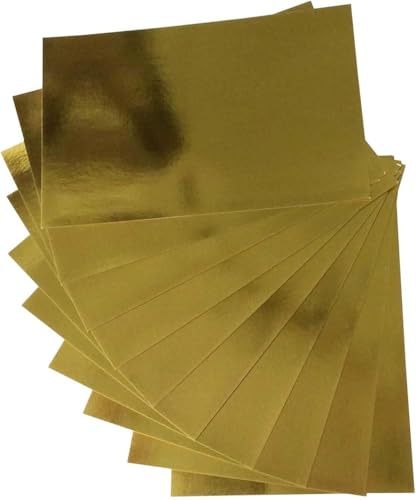 20 Blatt hochwertige, goldfarbene Spiegelfolie, funkelnd, verschiedene Farben, Karton, reflektierend, glänzend, 30,5 x 20,3 cm, 250 g/m², für Scrapbooking, Papierschneiden, Biegen oder Formen 20 Blatt hochwertige, goldfarbene Spiegelfolie, funkelnd, verschiedene Farben, Karton, reflektierend, glänzend, 30,5 x 20,3 cm, 250 g/m², für Scrapbooking, Papierschneiden, Biegen oder Formen von Generic