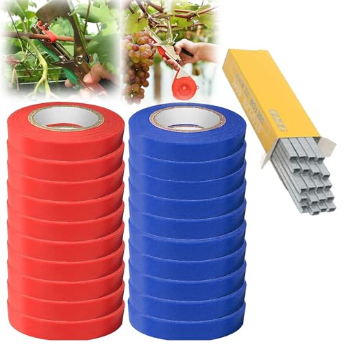 20 Rollen Gemüseband,Pflanzenbinder,Pflanzenbindegarn-Set,Veredelungsband mit 10000pcs Klammern, Gartenband Bindezange Pflanzenbinder für Obst, Bäume und Gemüse 20 Rollen Gemüseband,Pflanzenbinder,Pflanzenbindegarn-Set,Veredelungsband mit 10000pcs Klammern, Gartenband Bindezange Pflanzenbinder für Obst, Bäume und Gemüse von Generic