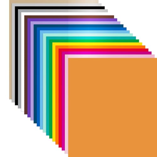 20 Stück Vinyl zum Aufbügeln für Cricut, 30 x 20 cm, Silhouette Cameo oder Heißpressmaschine, 20 verschiedene Farben, zum Aufbügeln auf Vinyl, für T-Shirts 20 Stück Vinyl zum Aufbügeln für Cricut, 30 x 20 cm, Silhouette Cameo oder Heißpressmaschine, 20 verschiedene Farben, zum Aufbügeln auf Vinyl, für T-Shirts von Generic