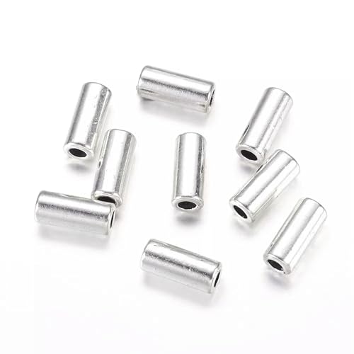 20 Stück tibetische Legierungsrohr-Metallperlen Antiksilber Glatte lose Abstandshalter 11,5 mm-Standard von Generic